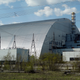 Chernobyl reactor number four, covered with the sarcophagus.